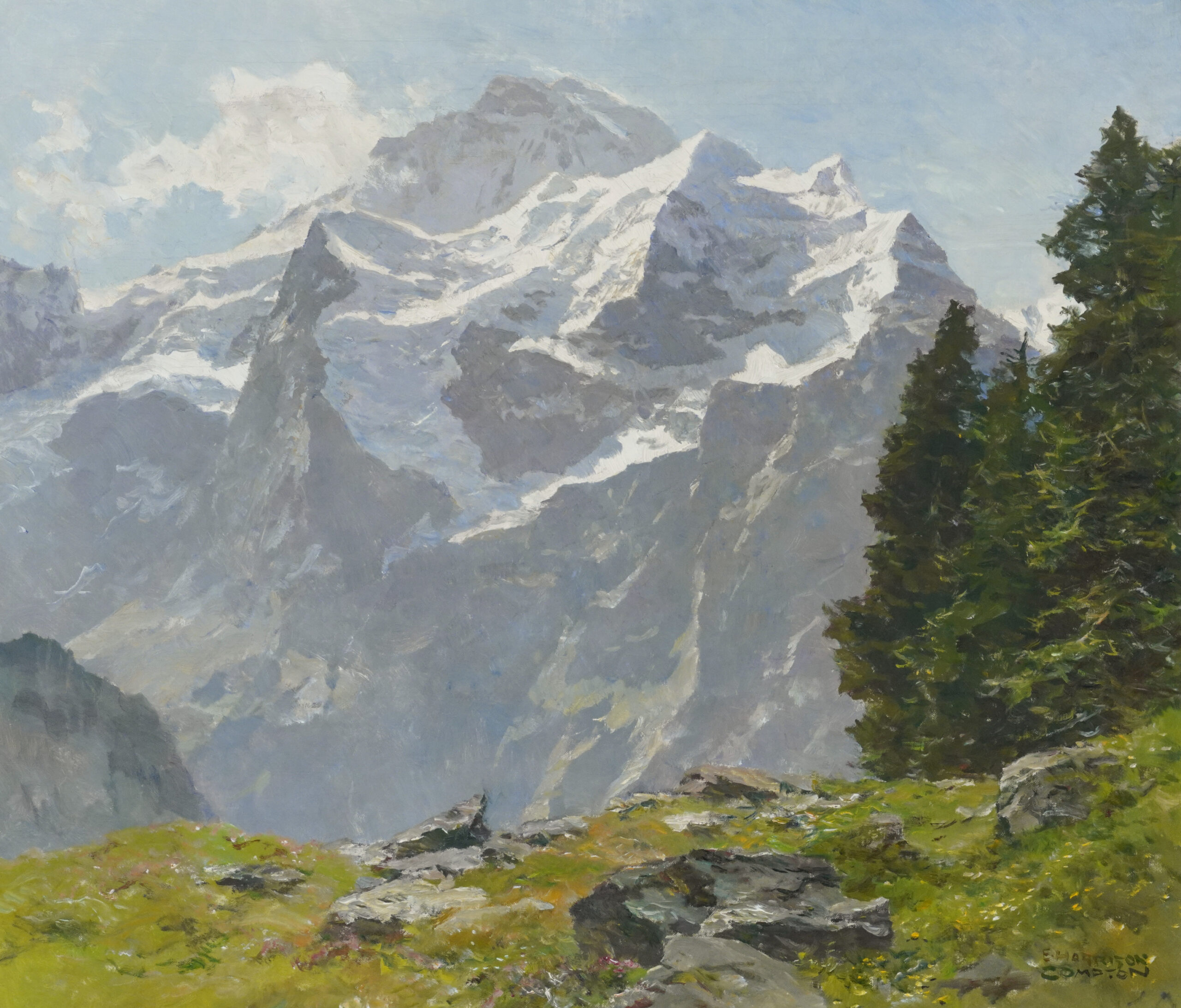 Edward Harrison Compton (1881-1960): Jungfrau, Öl auf Leinwand 60 x 71 cm (c) Joe Amberg
