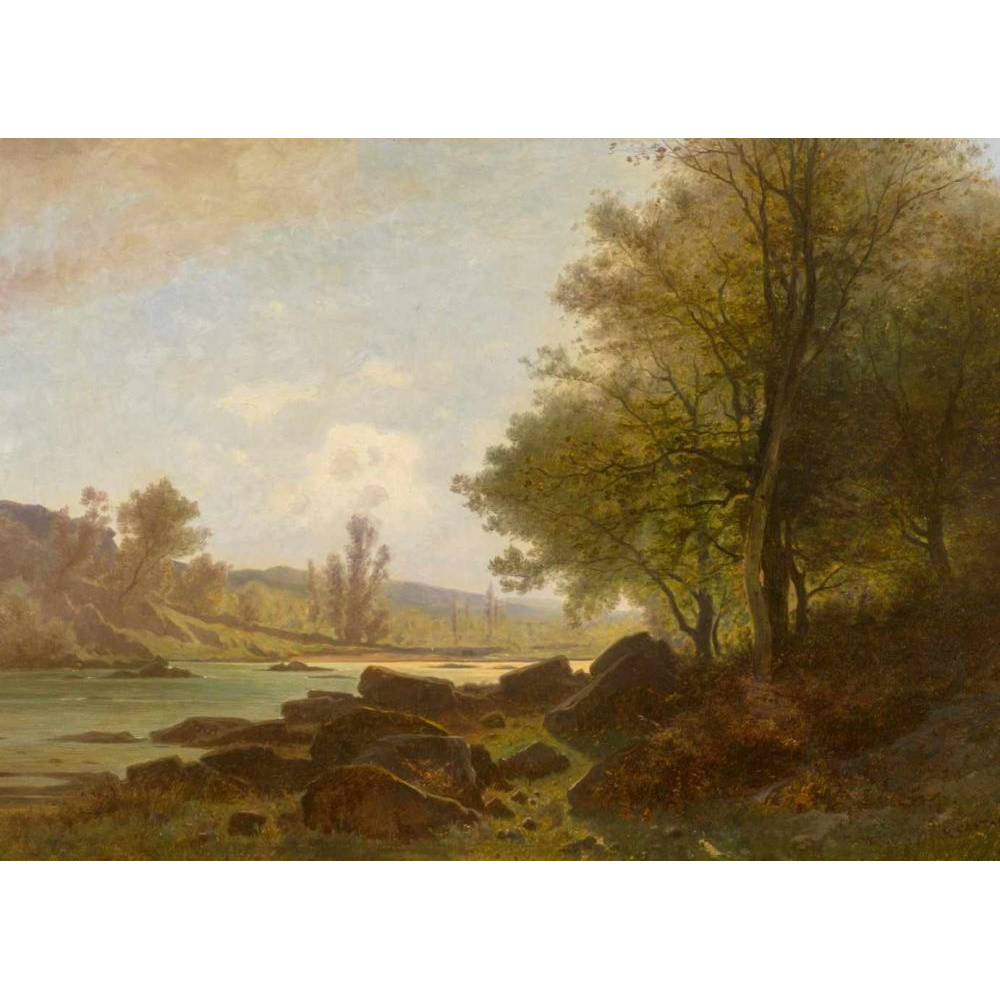 Gustav Eugène Castan: Paysage de rivière