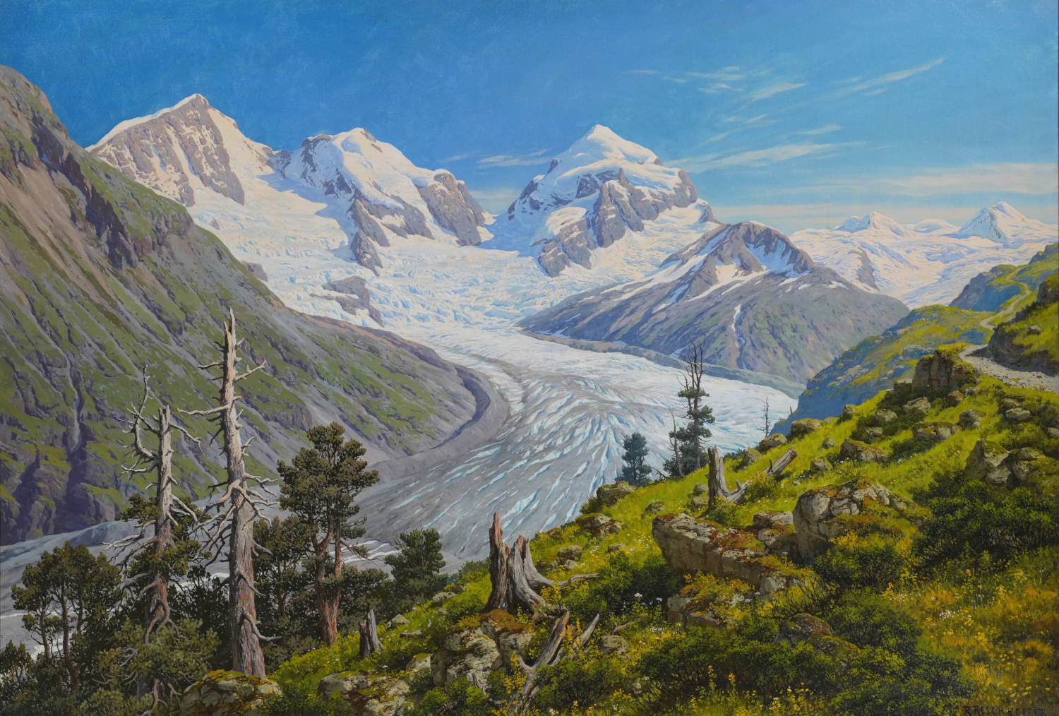 Rudolf Reschreiter: Piz Bernina, Piz Roseg, Tschiervagletscher, Oberengadin (c) Joe Amberg