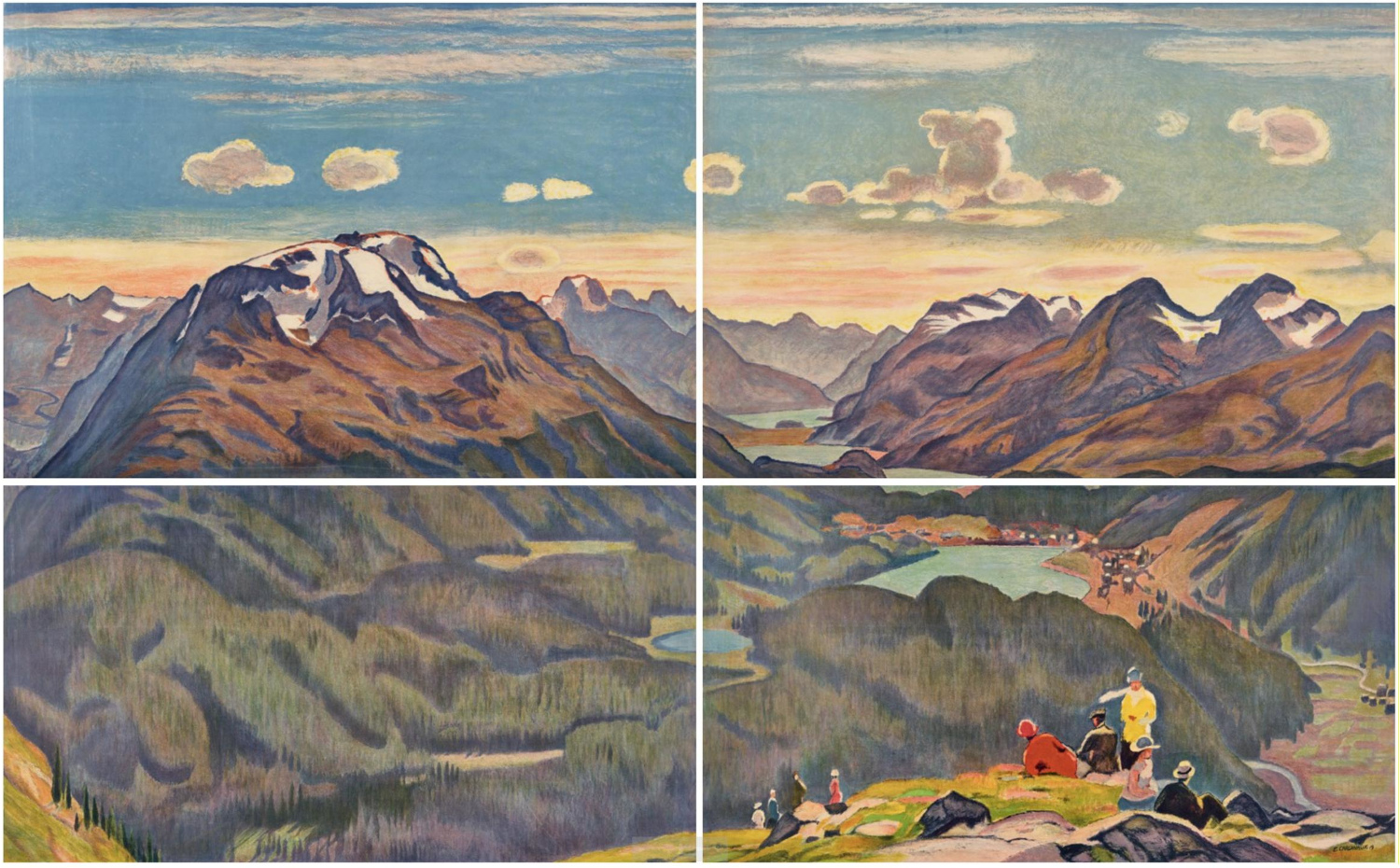 Emil Cardinaux 4 Grisons Suisse - Lithographien (c) Joe Amberg